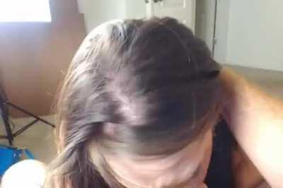 Hot GF Blowjob Deepthroat Extreme Face Fuck