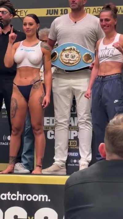 Boxer weighs in topless (body paint) one way to gain support!