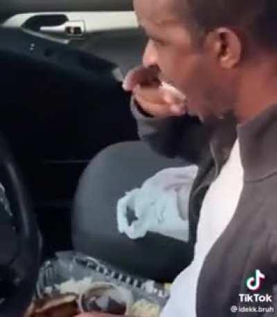 Doordash driver caught eating customers food