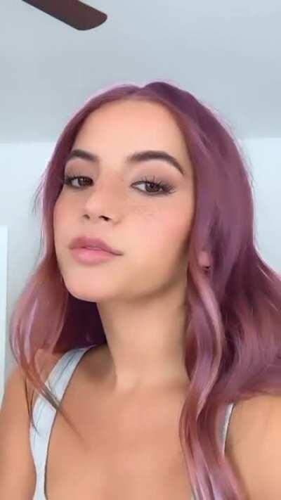 Bela with purple hair