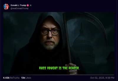 10/3/2025 --- Apparently DJT is now part of the Blue Oyster Cult... He got the cult part right.