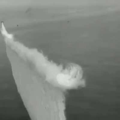 This is Pre-WWII footage of a smoke curtain, used to hide ships during a naval battle, being deployed.