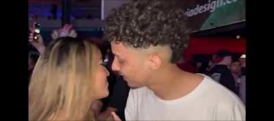 Brazilian guy making out blonde girl 