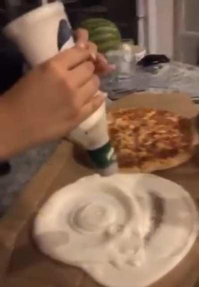 Who knew using ranch in this way could make the perfect mike wazowski face