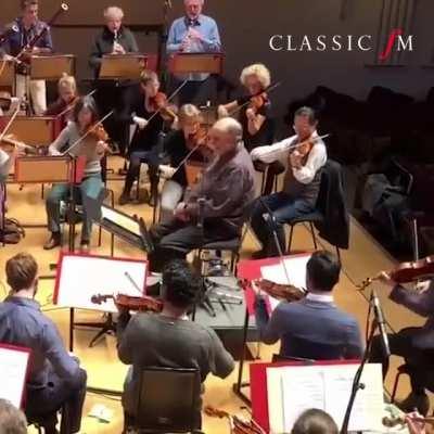Orchestras pranking their conductors on their birthdays