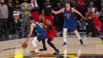 [Highlight] Dame gets the steal then finds CJ in the corner for three