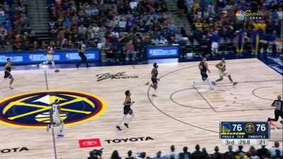 [Highlight] Podziemski full court pass to Jackson-Davis to draw the foul and give the Warriors their first lead since 2-0