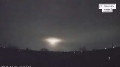 Russian ICBM with MARV striking Dnipro. 