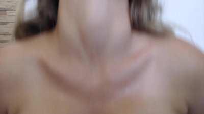 Beautiful girl playing with her tits