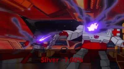 Megatron and Cabal Attack on Silver-Bot Shuttle