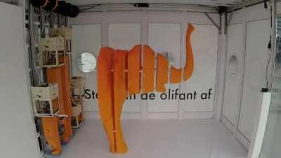 Awesome 3D printed full size Elephant by Joris van Tubergen