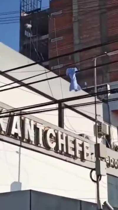 Tearing down the shirt that got stuck