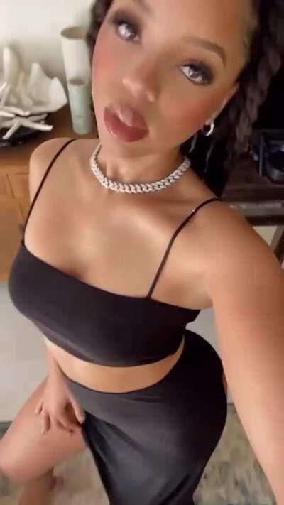 Black High-Slit Dress