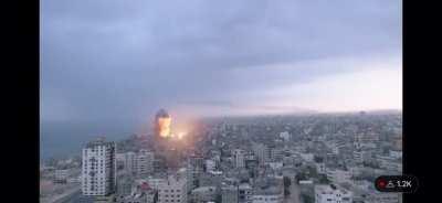 Israeli missiles appear to strike ammo depot in Gaza - 6:35AM Local Time