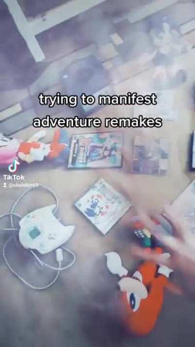 Me manifesting an adventure remakes announcement