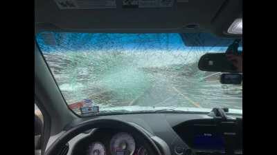 PLEASE Clear the ice and snow off your car!