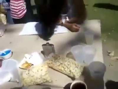 Girl breaks arm during arm wrestling