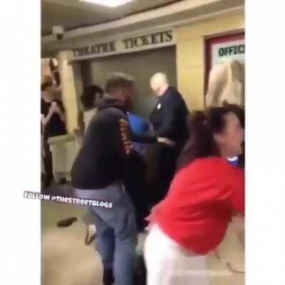 Group of trans women attacking a 19-year old - bystanders doing jack shit but filming it