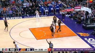 [Highlight] Westbrook skies for a big rebound to get it to Kawhi for another three