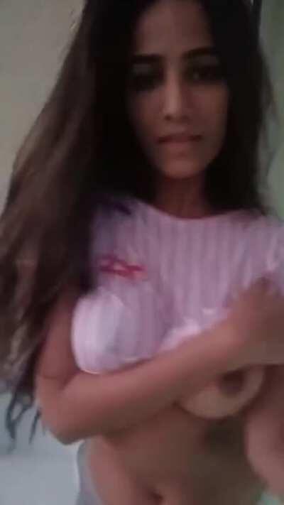 Just A Quick Indian Titty Flash