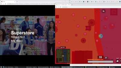 Proof I won with the collapsing radiation zone (And that I watch junk TV)