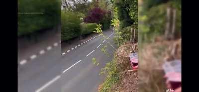 Flying blind around a corner