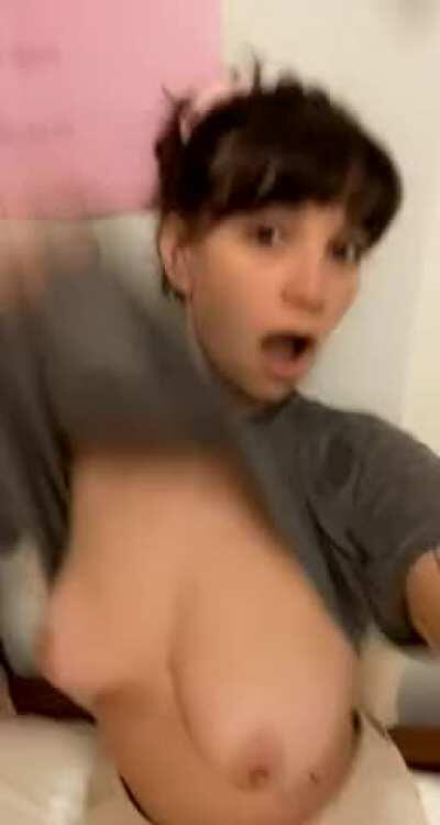 Do you like my tits as much as I love flashing them?