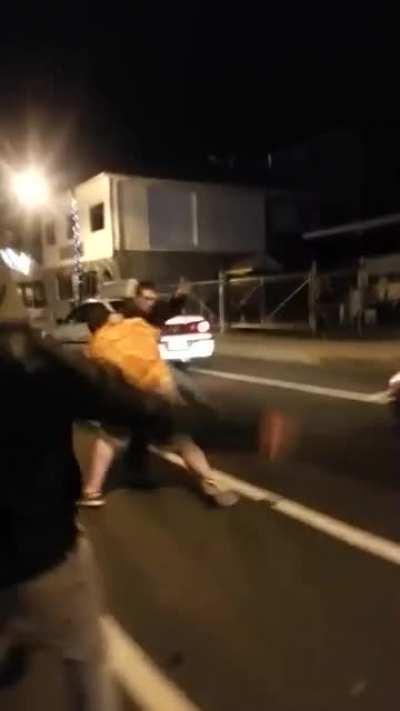 big guy guy holds his own