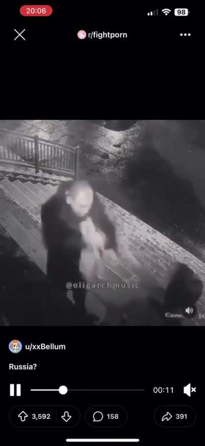 Russian CCTV of Bivol handling bearded Shrek from Dagestan 