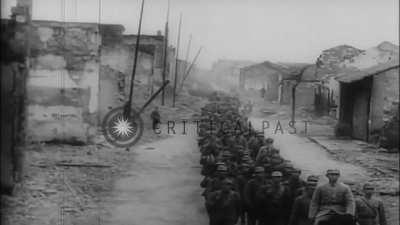 Chinese troops defeat the Japanese army and capture their equipment in Changde,China 1943