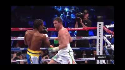 Getting dominated throughout the fight Andy Lee lands a devastating One Punch KO for the comeback victory.