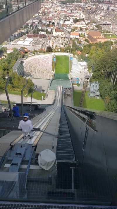 Ski jumping without the snow