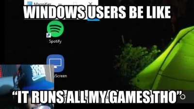 (Kinda Loud) For y'all filthy windows users here