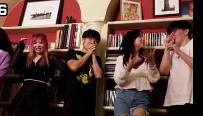 Her licking off whipped cream/ frosting off of raes hands( unfortunately the editors censored it)