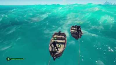 I present to you dingy wakeboarding