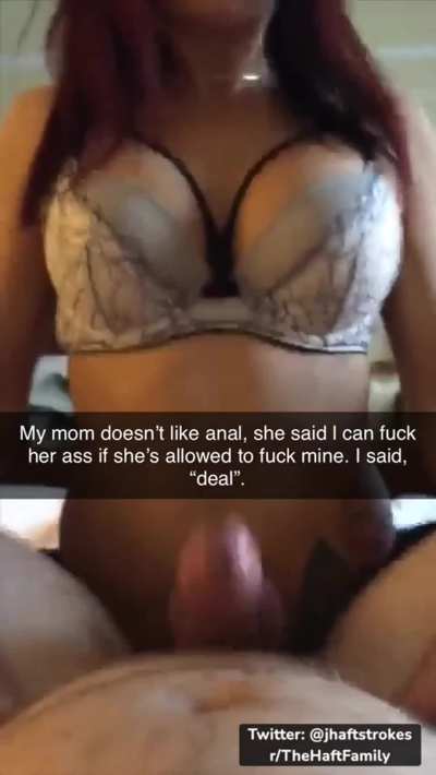 He can fuck his moms ass after she fucks his