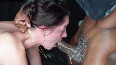 Extreme BBC facefuck for cheating white slut