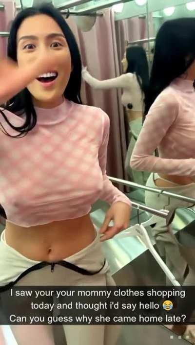 Saw your mom walking around the shopping centre and decided to follow. Turns out she already knew about me from you complaining about the bullying. Turns out She's a nice lady.. and a nasty whore.