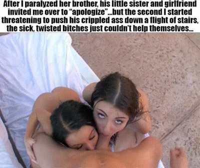 Evil men make evil girls who get off to the brutal betrayal...