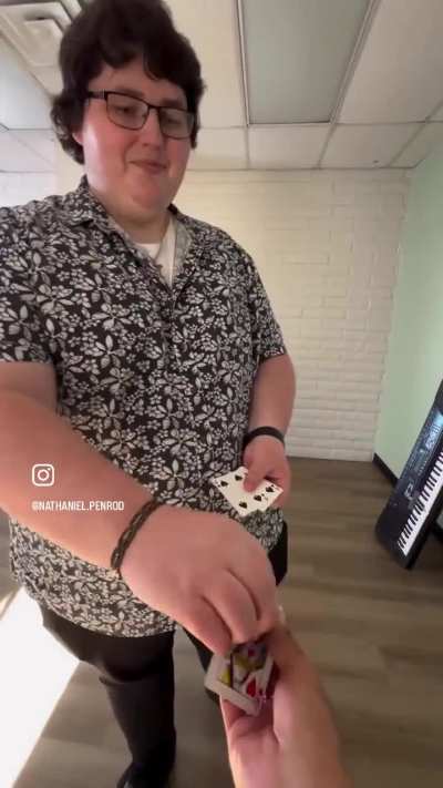 Zack Porras with three-card Monte