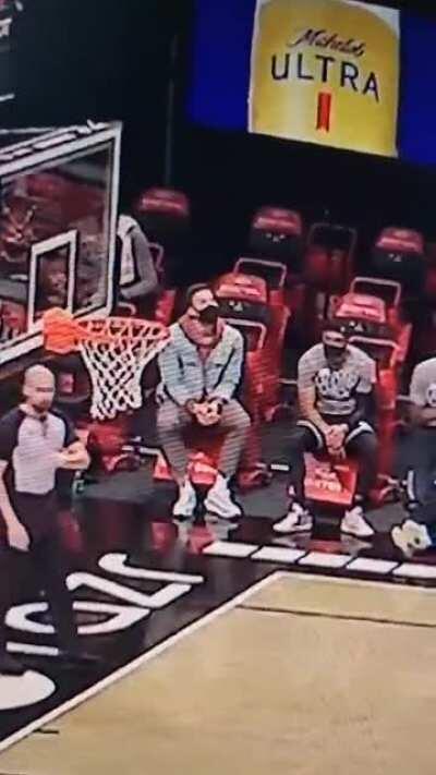 Blake almost cheered for us