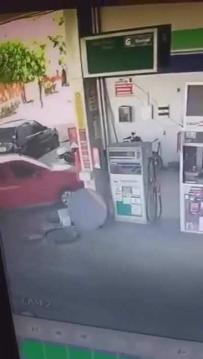 Security camera of a gas station