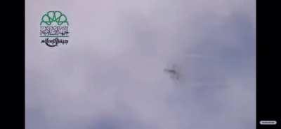 Syrian rebels film themselves being shot by a MIG-29