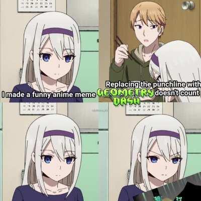 Animemes but the punchline is replaced with Geometry Dash vol. 3