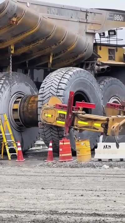It turns out mining trucks use tubeless tires