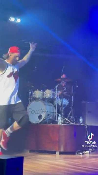 Keith of Boyzone, Brian of Westlife. They form Boyzlife, and for some reason they sing ‘Backstreet’s Back’. These men are collectively almost 90.