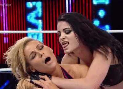 Paige licking Natalya