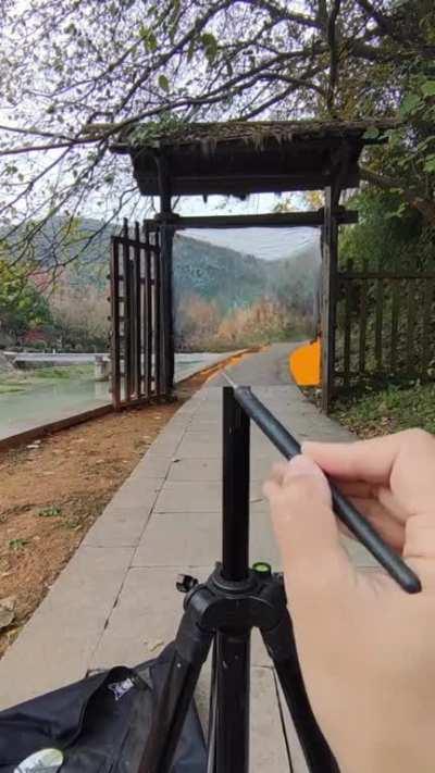 Painting a post-it note to replicate the background