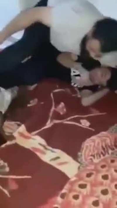 To prank a huge bearded guy