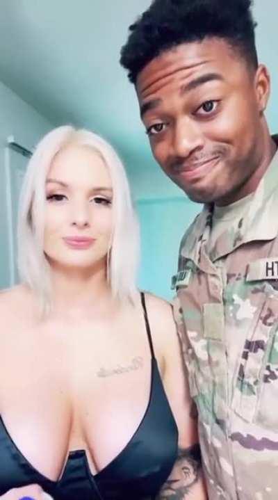 Military husband is home